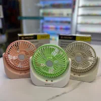 پنکه شارژی رومیزی JYSUPER مدل JY-1881 با چراغ LED