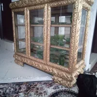 کنسول روکش آب طلا درحدنو.ساعت قدی