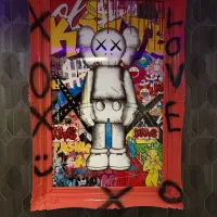 تابلو جنس قاب چوبkaws طراحی خاص Street Art گرافیتی
