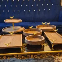 سرویس پذیرایی چوبی ۶ تیکه کاملا نو و سالم