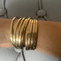 حدودا ۳۴ گرم النگو آیینه ای با دوتا بچگونه