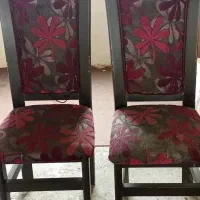 4عدد صندلی چهار چوب سالم عکس مشخصه نیازمند روکش