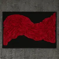 تابلو تکسچر برجسته اکرلیک پارچه  پاپیه ماشه