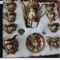 سرویس چای خوری ۱۷پارچه آتلیه قهوه ای