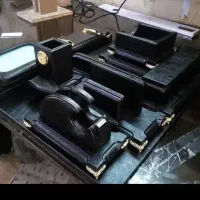 رومیزی ست چوبی چرم رنگی