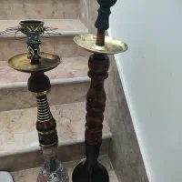 دو عدد قلیان چوبی