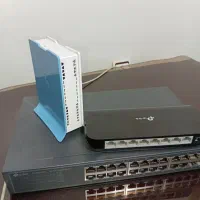 روتر میکروتیک به همراه سوئیچ ۸و ۲۴ پورت