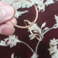 انگشتر ژوپینگ همراه یک جفت گوشواره حلقه ای ژوپینگ