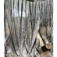 پرده تور چین دار