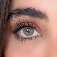 لنز و مایع لنز طوسی دور مشکی و آبی طوسی
