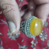 انگشتر نقره یاقوت زرد