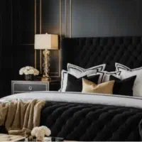 تخت خواب دو نفره چستر با چهارپایه و تشک نو