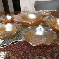 دیس دیوارکوب آنتیک پارچ و لیوان طلایی کاسه طلایی