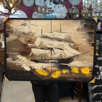 قاب تابلو منظره ۷۷*۱۱۰تکسچر کادو جهیزیه مغازه کافه