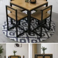 انواع میز ناهار خوری فلز و چوب