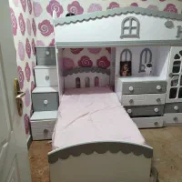 تخت خواب دو طبقه کلبه ای