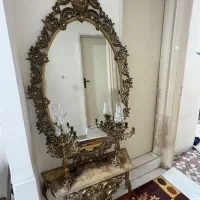 آینه شمعدان برنجی سنگ مرمر