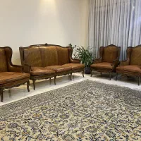 مبل استیل چرمی ۷ نفره مدل لهستانی