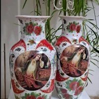 گلدان قدیمی طوطی نشان