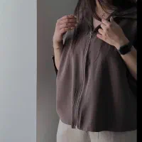 شلوار واید ریزشی  همراه وست