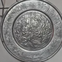 دیوارکوب یا سینی مسی گل و مرغ