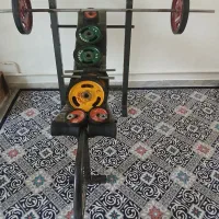 میز هشت‌کاره تاشو با وزنه و هالتر