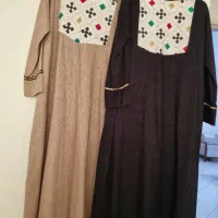 لباس بلند طرح سنتی شیک در دو رنگ فیری تا ۴۸
