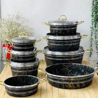 سرویس قابلمه ۱۴ پارچه طرح سنگی بلینا