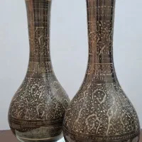 گلدان قلمزنی برنز