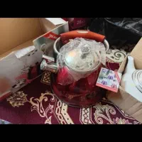 کتری قوری نو و آکبند تمام استیل  کف چدن و سه لیتری