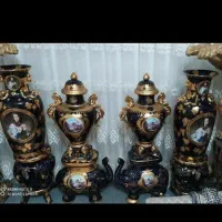 سرمه ای  لیلی مجنون  سورمه ای انتیک  گلدان  کاپ