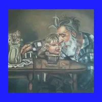 طراحی چهره سیاه قلم و پاستل گچی