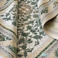 فرش سبز طلایی 1200 شانه اکریلیک ۱۲ - ۹ - ۶ متری