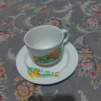 کپ چای قهوه قدیمی چینی ضخیم