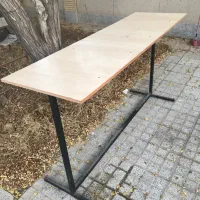 میز فلزی با روکش ام دی اف