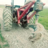 چاله کنی پشت تراکتور برای نهال