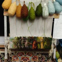 دار قالی بالوازم نیمه بافته شده