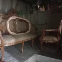 مبلمان۹نفره چوب گردو منبت کاری شده