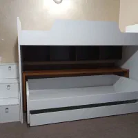 تخت دو طبقه  میز تحریر و کتابخانه