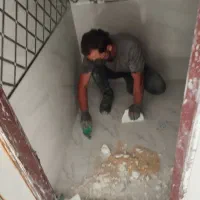 تمیز کاری ویلا آپارتمان قبل و بعد گچ کاری