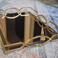 سینی آینه ای  طلایی مسطتیلی