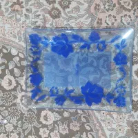 سینی شیشه گلدار کوچیک و بزرگ
