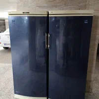 یخچال  وفریزر دو قلو یخ‌چاوان با رنگ کوره ای ضدخش