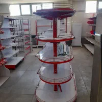 قفسه پیچ مشکی طوسی.و مارکتی فروشگاه