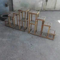 پایه گلدان چوبی