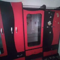 کمد لباس دوعدد ویترین  ومیزکامپیوتر ۳م