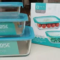 ظروف شیشه دربدار ۳ تیکه