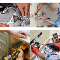 تعمیر کلیه لوازم، شیرالات لوله‌کشی، کابینت، برقکشی