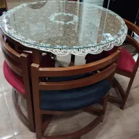 فروش دو عدد میز صندلی گرد