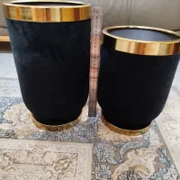 گلدان فایبر گلاس پارچه مخمل